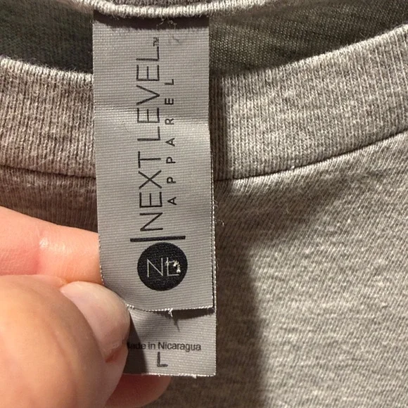 FUNNY Next Level Apparel Gray T-Shirt MEN SZ LARGE FOR DOG GYM FRENCHIE LOVER - Picture 5 of 7